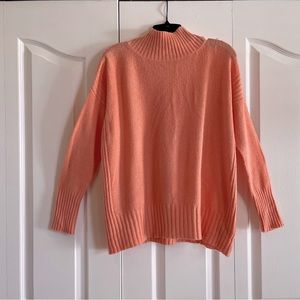 Anthropologie Angel of the North peach mock turtleneck sweater Size S